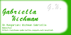 gabriella wichman business card